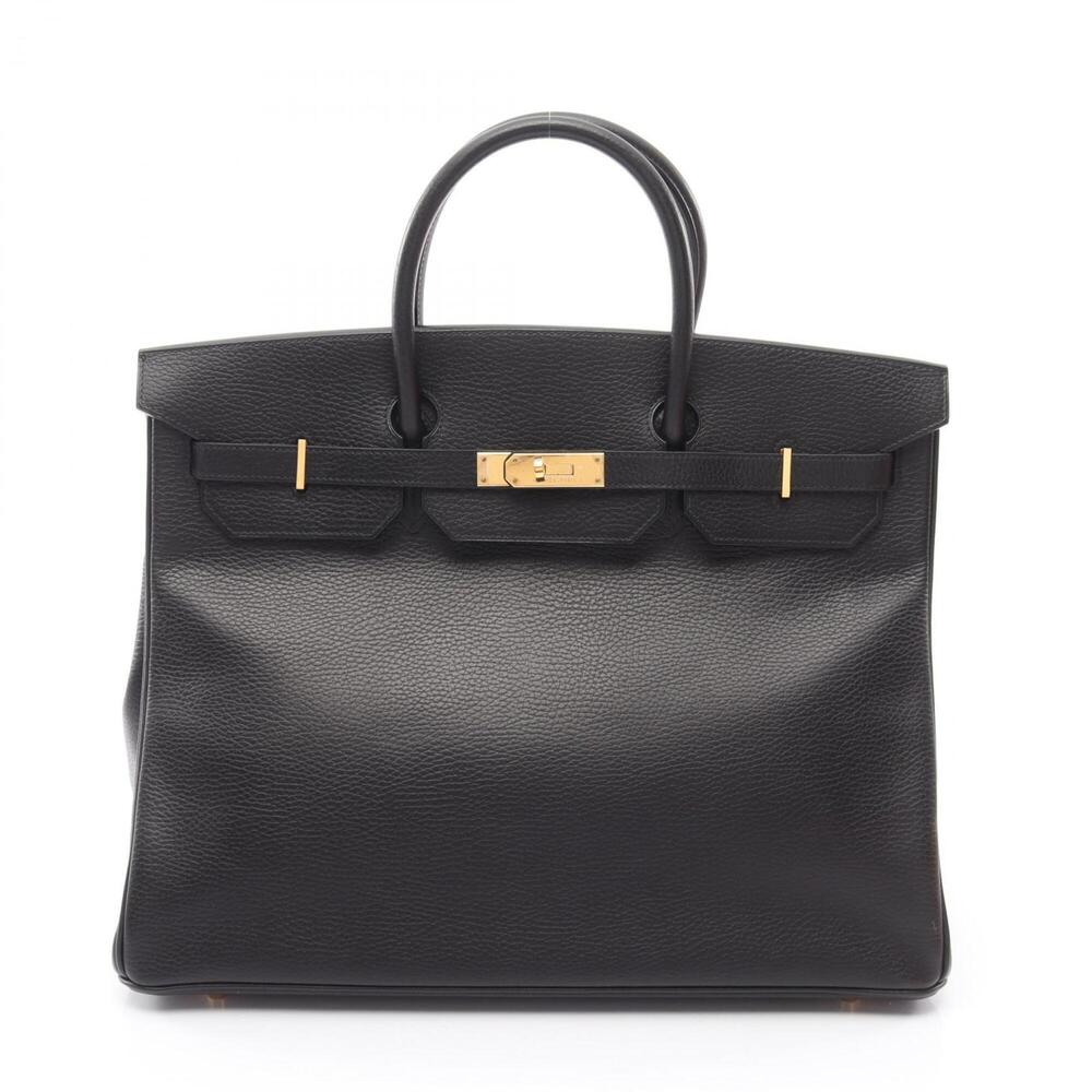 Hermes Birkin 40 Handbag, Leather, Ardennes Women's, Black